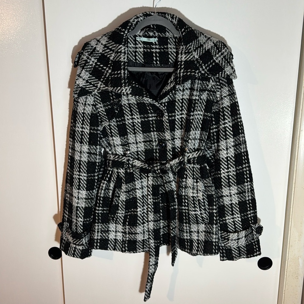 Maurice’s Black & White Peacoat